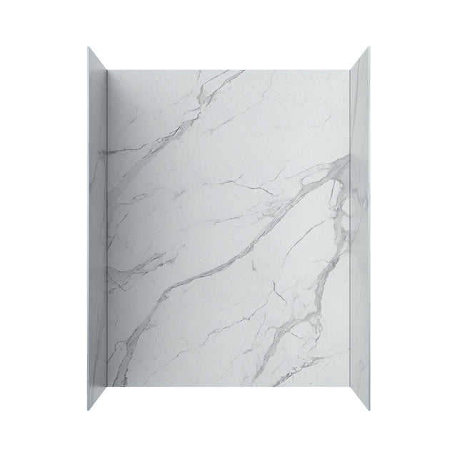 Cassie Shower/Tub Walls in White marble
