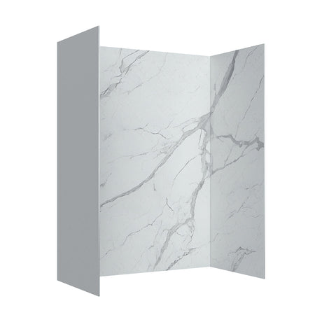 Cassie Shower/Tub Walls in White marble