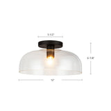 Alora Mood Sylvia 12-in Semi-Flush Mount