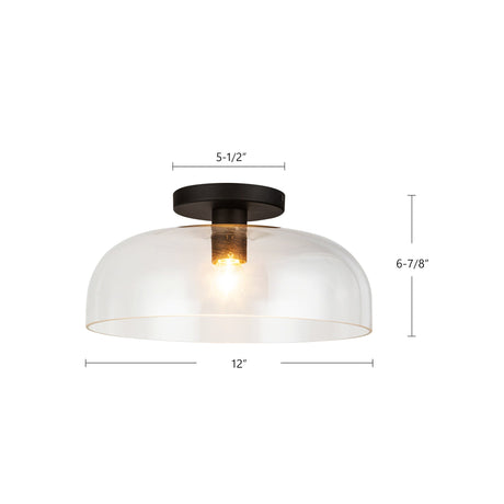 Alora Mood Sylvia 12-in Semi-Flush Mount