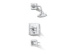 Pinstripe® Pure Rite-Temp® bath and shower trim kit with push-button diverter and cross handle, 2.5 gpm
