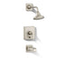 Pinstripe® Pure Rite-Temp® bath and shower trim kit with push-button diverter and lever handle, 2.5 gpm