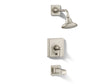 Pinstripe® Pure Rite-Temp® bath and shower trim kit with push-button diverter and lever handle, 2.5 gpm