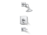 Pinstripe® Pure Rite-Temp® bath and shower trim kit with push-button diverter and lever handle, 2.5 gpm