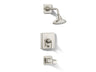 Pinstripe® Pure Rite-Temp® bath and shower trim kit with push-button diverter and lever handle, 2.5 gpm