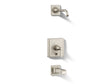 Pinstripe® Pure Rite-Temp® bath and shower trim kit with push-button diverter and lever handle, without showerhead