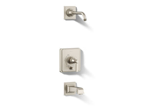 Pinstripe® Pure Rite-Temp® bath and shower trim kit with push-button diverter and lever handle, without showerhead