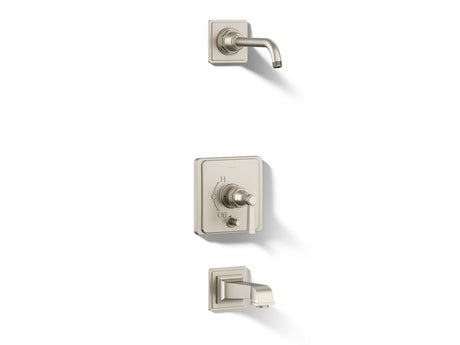 Pinstripe® Pure Rite-Temp® bath and shower trim kit with push-button diverter and lever handle, without showerhead