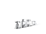 Pinstripe® Pure Deck-mount bath faucet trim with cross handles