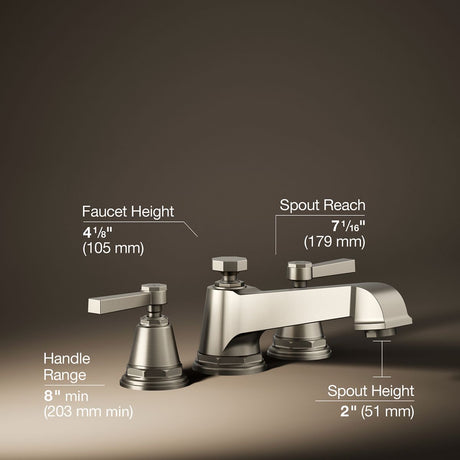 Pinstripe® Pure Deck-mount bath faucet trim