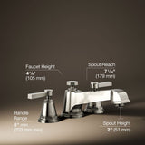 Pinstripe® Pure Deck-mount bath faucet trim