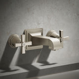 Pinstripe® Pure Deck-mount bath faucet handle trim with Cross design
