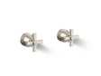 Pinstripe® Pure Deck-mount bath faucet handle trim with Cross design