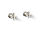Pinstripe® Pure Deck-mount bath faucet handle trim with Cross design