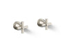 Pinstripe® Pure Deck-mount bath faucet handle trim with Cross design