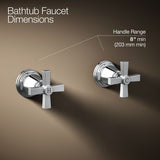 Pinstripe® Pure Deck-mount bath faucet handle trim with Cross design
