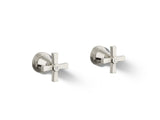 Pinstripe® Pure Deck-mount bath faucet handle trim with Cross design