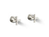 Pinstripe® Pure Deck-mount bath faucet handle trim with Cross design