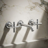 Purist® Wall-mount bathroom sink faucet trim with Cross handles, 1.2 gpm