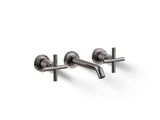 Purist® Wall-mount bathroom sink faucet trim with Cross handles, 1.2 gpm