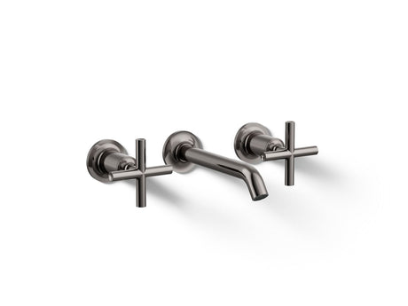 Purist® Wall-mount bathroom sink faucet trim with Cross handles, 1.2 gpm