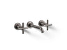 Purist® Wall-mount bathroom sink faucet trim with Cross handles, 1.2 gpm