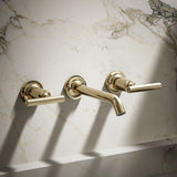 Purist® Wall-mount bathroom sink faucet trim with Lever handles, 1.2 gpm