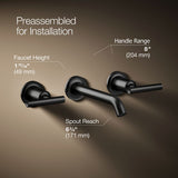Purist® Wall-mount bathroom sink faucet trim with Lever handles, 1.2 gpm