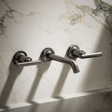 Purist® Wall-mount bathroom sink faucet trim with Lever handles, 1.2 gpm