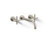 Purist® Wall-mount bathroom sink faucet trim with Cross handles, 1.2 gpm