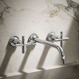 Purist® Wall-mount bathroom sink faucet trim with Cross handles, 1.2 gpm