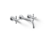 Purist® Wall-mount bathroom sink faucet trim with Cross handles, 1.2 gpm