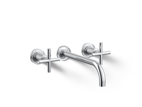 Purist® Wall-mount bathroom sink faucet trim with Cross handles, 1.2 gpm