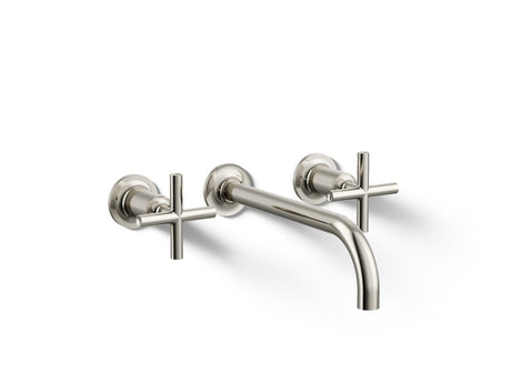 Purist® Wall-mount bathroom sink faucet trim with Cross handles, 1.2 gpm