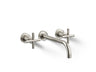Purist® Wall-mount bathroom sink faucet trim with Cross handles, 1.2 gpm