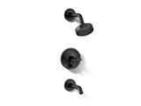 Purist® Rite-Temp® bath and shower trim kit with push-button diverter and cross handle, 2.5 gpm