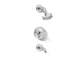 Purist® Rite-Temp® bath and shower trim kit with push-button diverter and cross handle, 2.5 gpm