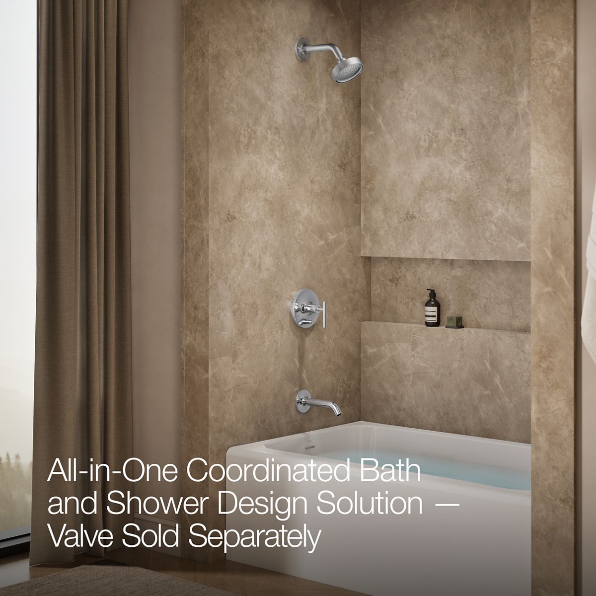 Purist® Rite-Temp® bath and shower trim kit with push-button diverter and lever handle, 2.5 gpm