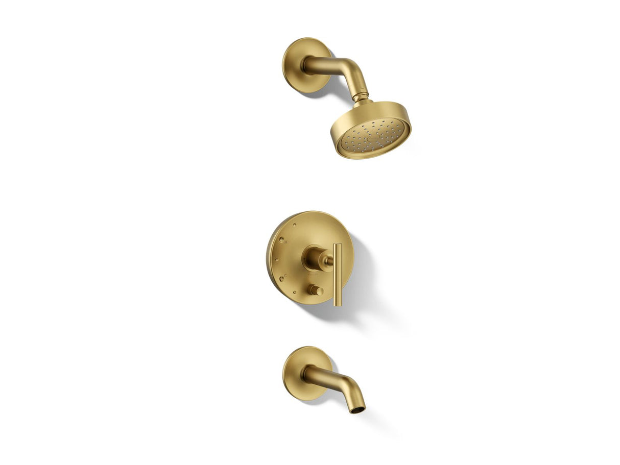 Purist® Rite-Temp® bath and shower trim kit with push-button diverter and lever handle, 1.75 gpm