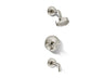 Purist® Rite-Temp® bath and shower trim kit with push-button diverter and cross handle, 2.5 gpm