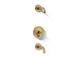 Purist® Rite-Temp® bath and shower trim kit with push-button diverter and lever handle, without showerhead
