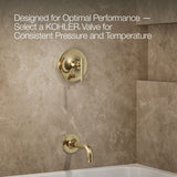 Purist® Rite-Temp® bath and shower trim kit with push-button diverter and lever handle, without showerhead