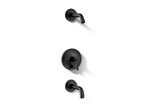 Purist® Rite-Temp® bath and shower trim kit with push-button diverter and lever handle, without showerhead