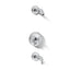Purist® Rite-Temp® bath and shower trim kit with push-button diverter and lever handle, without showerhead
