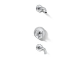 Purist® Rite-Temp® bath and shower trim kit with push-button diverter and lever handle, without showerhead