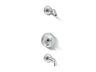 Purist® Rite-Temp® bath and shower trim kit with push-button diverter and lever handle, without showerhead