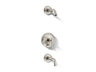Purist® Rite-Temp® bath and shower trim kit with push-button diverter and lever handle, without showerhead