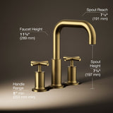 Purist® Deck-mount bath faucet trim with Cross handles