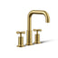 Purist® Deck-mount bath faucet trim with Cross handles