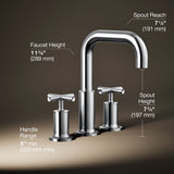 Purist® Deck-mount bath faucet trim with Cross handles